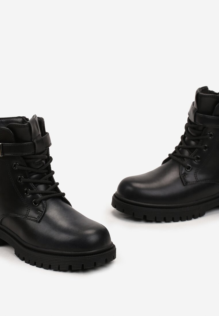  Botine Workeri Negre Căptușite Harnia