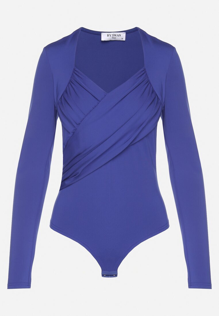 by swan Body Albastru Elegant cu Drapaj Ziellea
