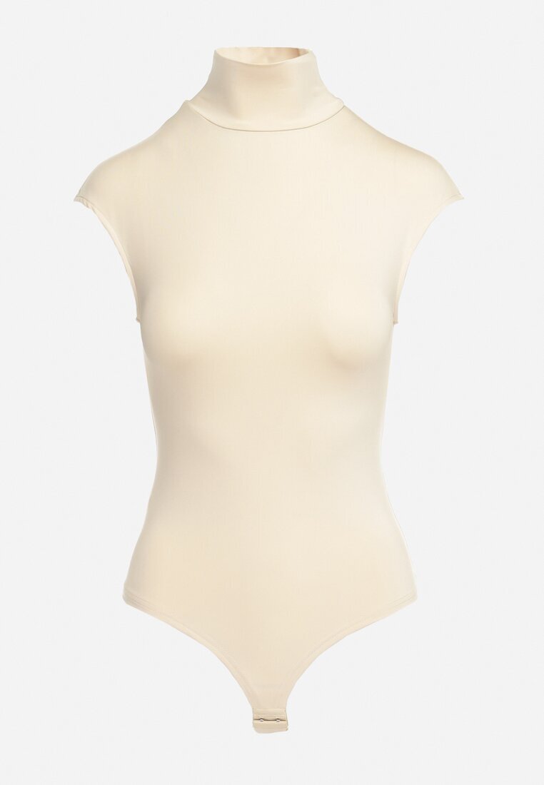 by swan Body Bej deschis fără mâneci cu guler înalt Vireases