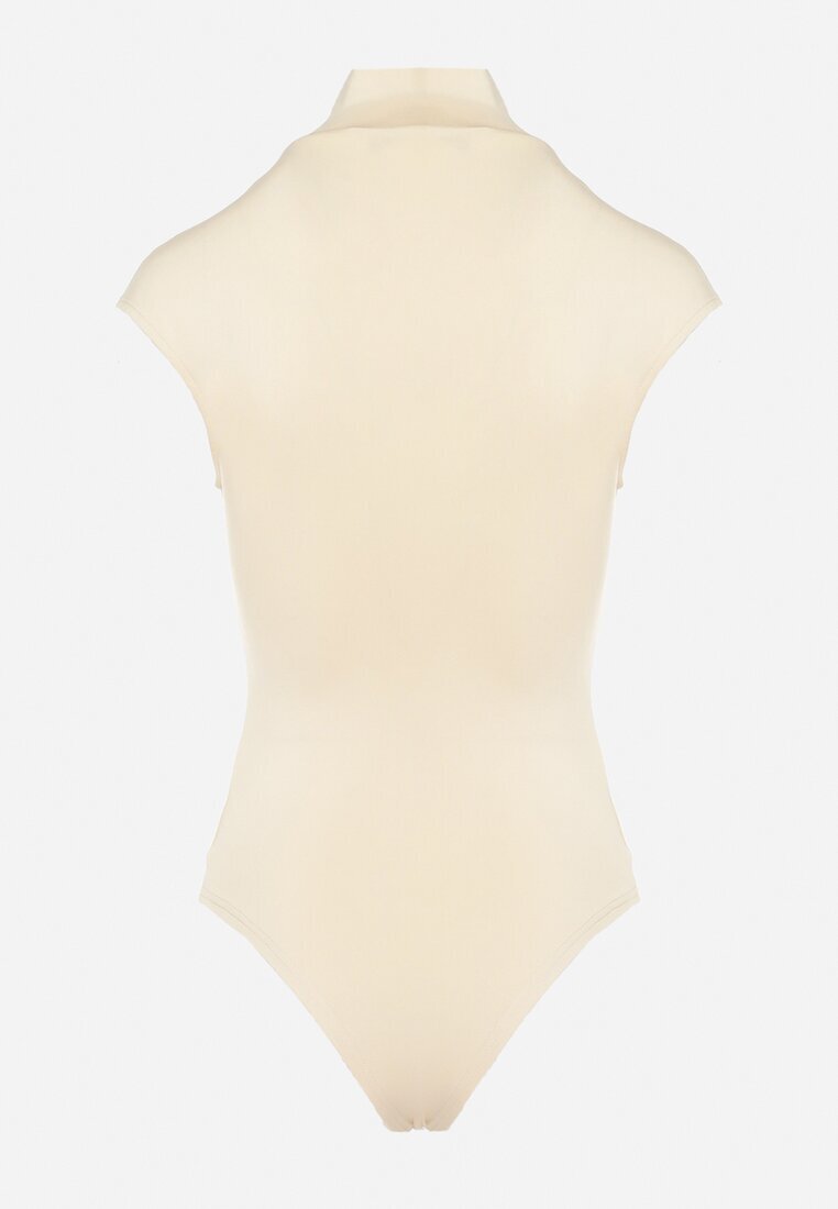 by swan Body Bej deschis fără mâneci cu guler înalt Vireases