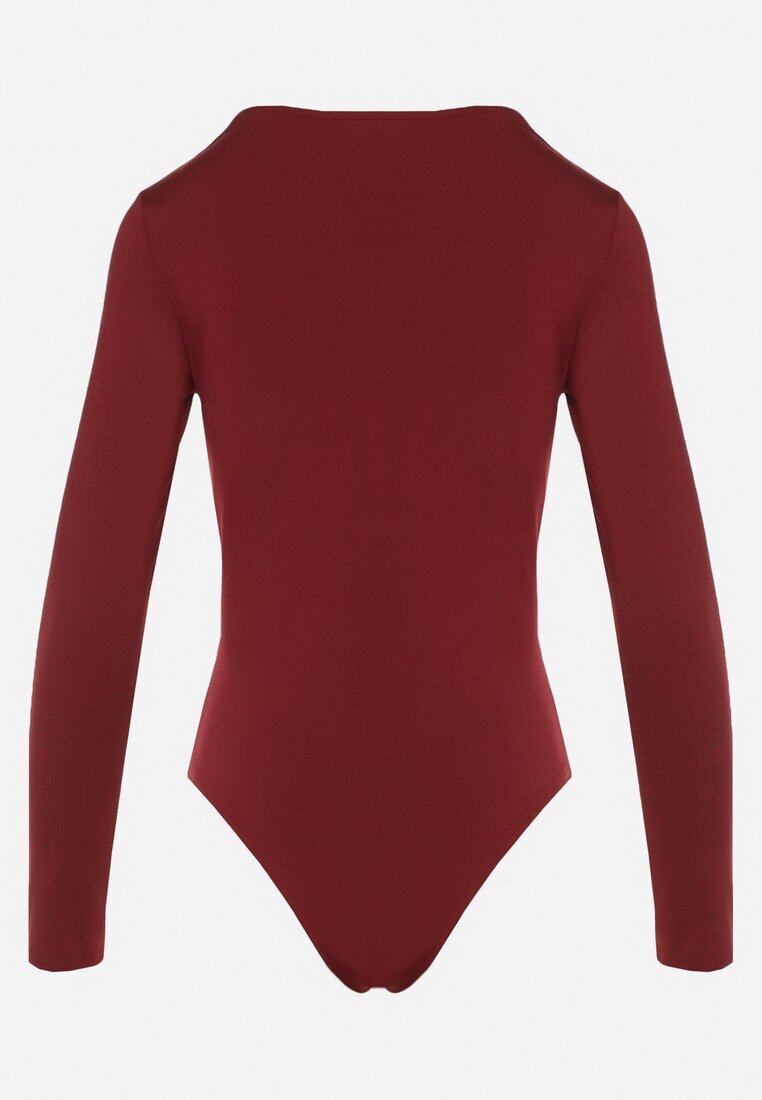 by swan Body Bordo cu Vâscoză și Decolteu Pătrat Labiene