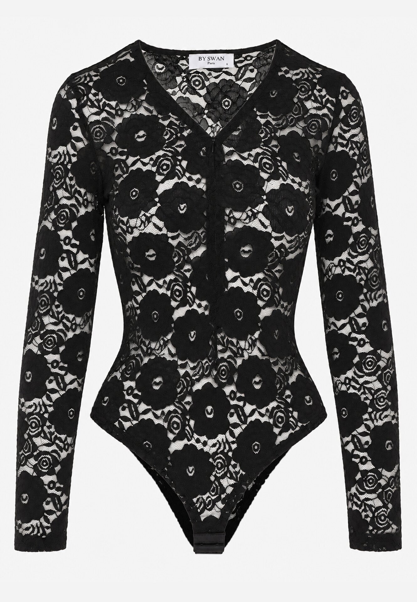 by swan Body din dantelă cu fermoar Amisti Negru