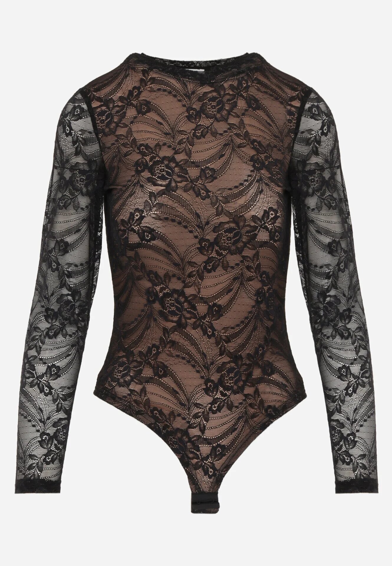 by swan Body elegant semitransparent din dantelă Aneila Negru