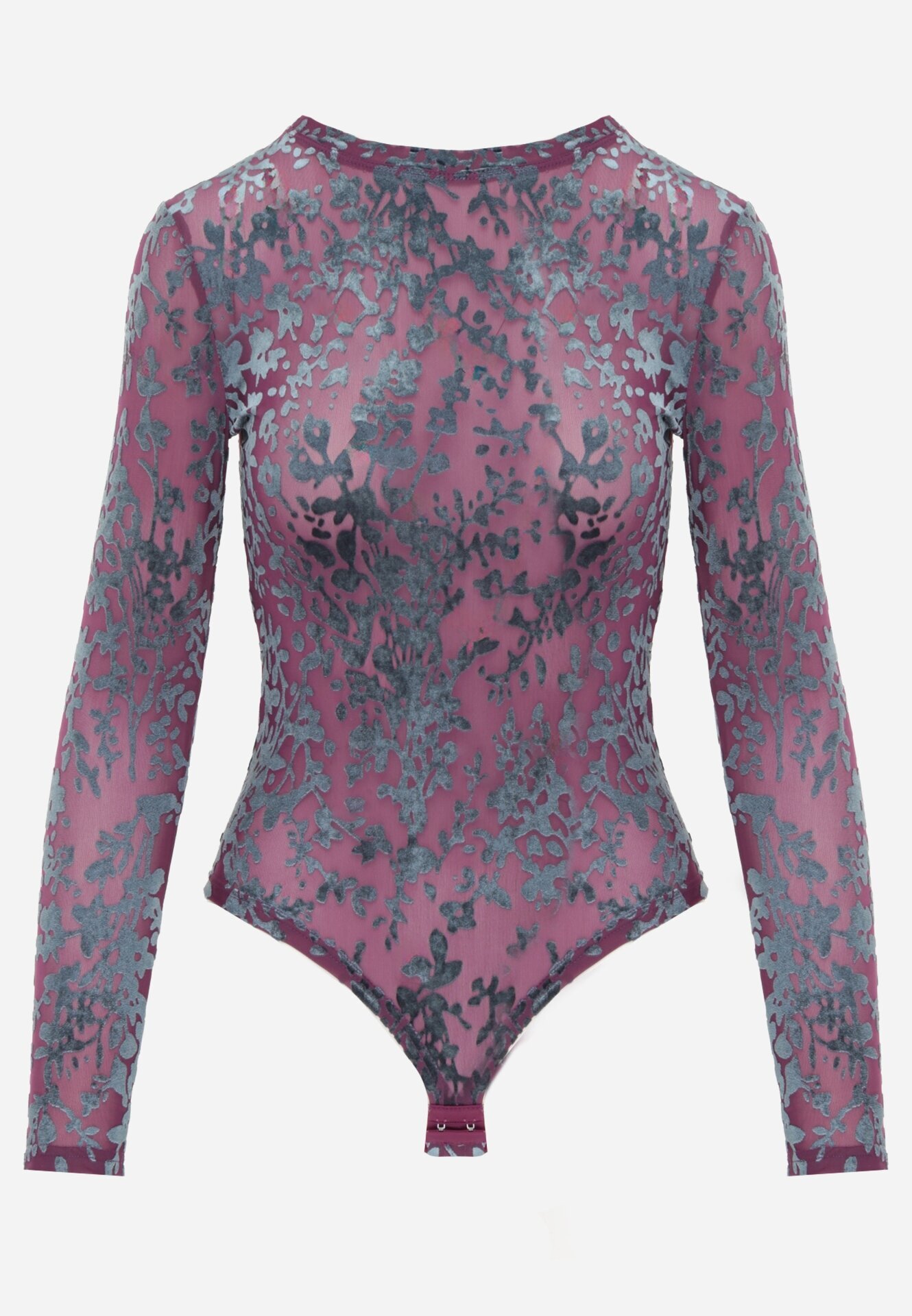 by swan Body Mov închis cu model floral din velur Zevira