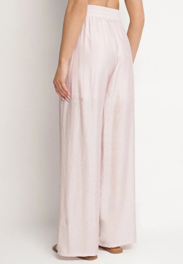 by swan Pantaloni Roz deschis Palazzo cu croială largă cu elastic în talie și talie înaltă Jenanetia