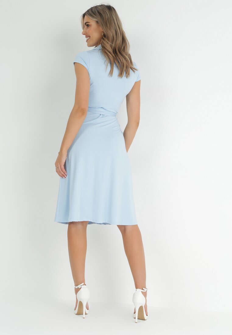 by swan Rochie Albastru deschis Petrecută Midi Legată în talie Mayella