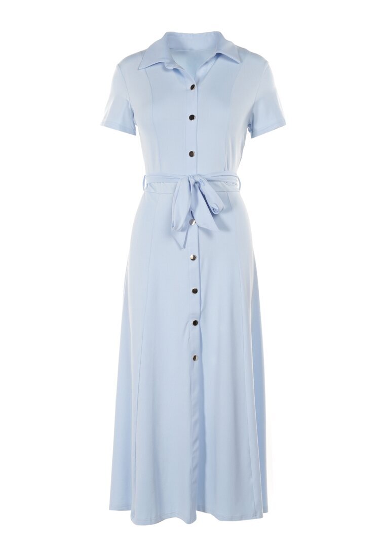by swan Rochie albastru deschis stil cămașă legată în talie Ophieithe