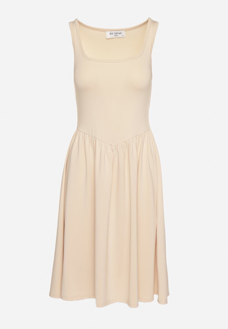 by swan Rochie Bej deschis din Viscoză cu croi evazat Edivane