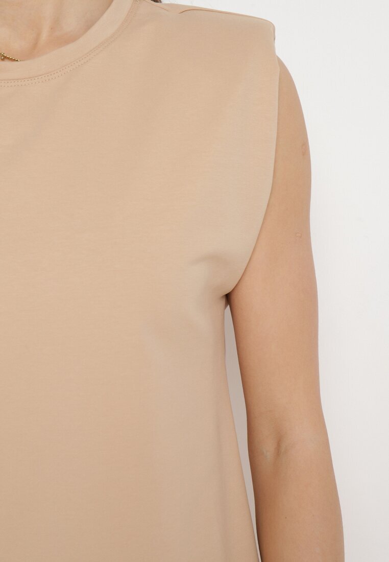 by swan Rochie Bej Tip cutie cu umeri accentuați Mimossa