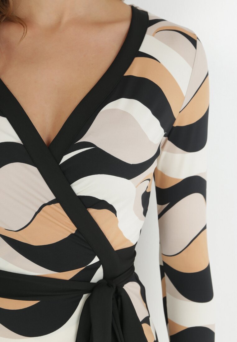 by swan Rochie Bej tip petrecută cu imprimeu modelat Jameka