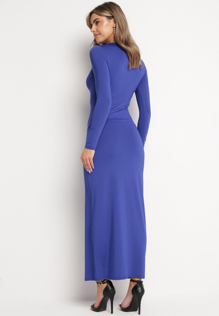 by swan Rochie bleumarin mulată maxi cu mâneci lungi Ovira