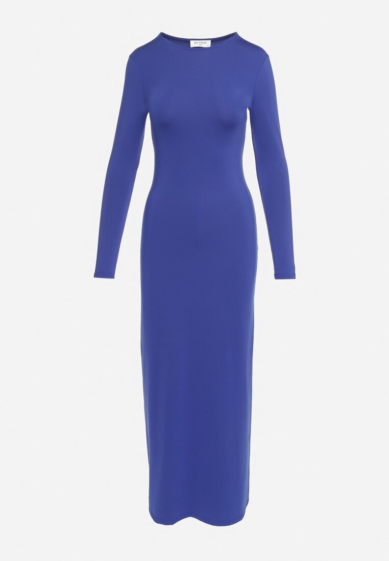 by swan Rochie bleumarin mulată maxi cu mâneci lungi Ovira