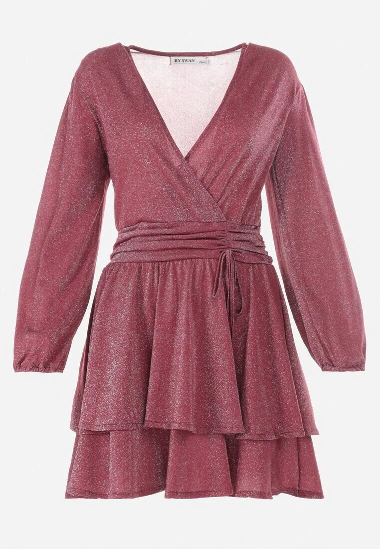by swan Rochie Bordo Closh cu Fir Metalic Adine