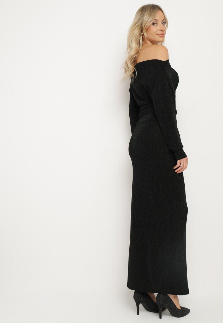 by swan Rochie Cambrată Verde închisă din vâscoză pe un umăr Nialinda