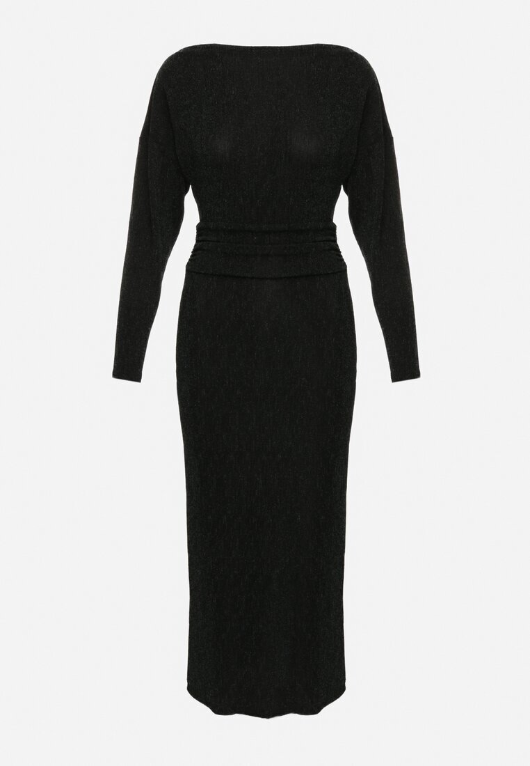 by swan Rochie Cambrată Verde închisă din vâscoză pe un umăr Nialinda