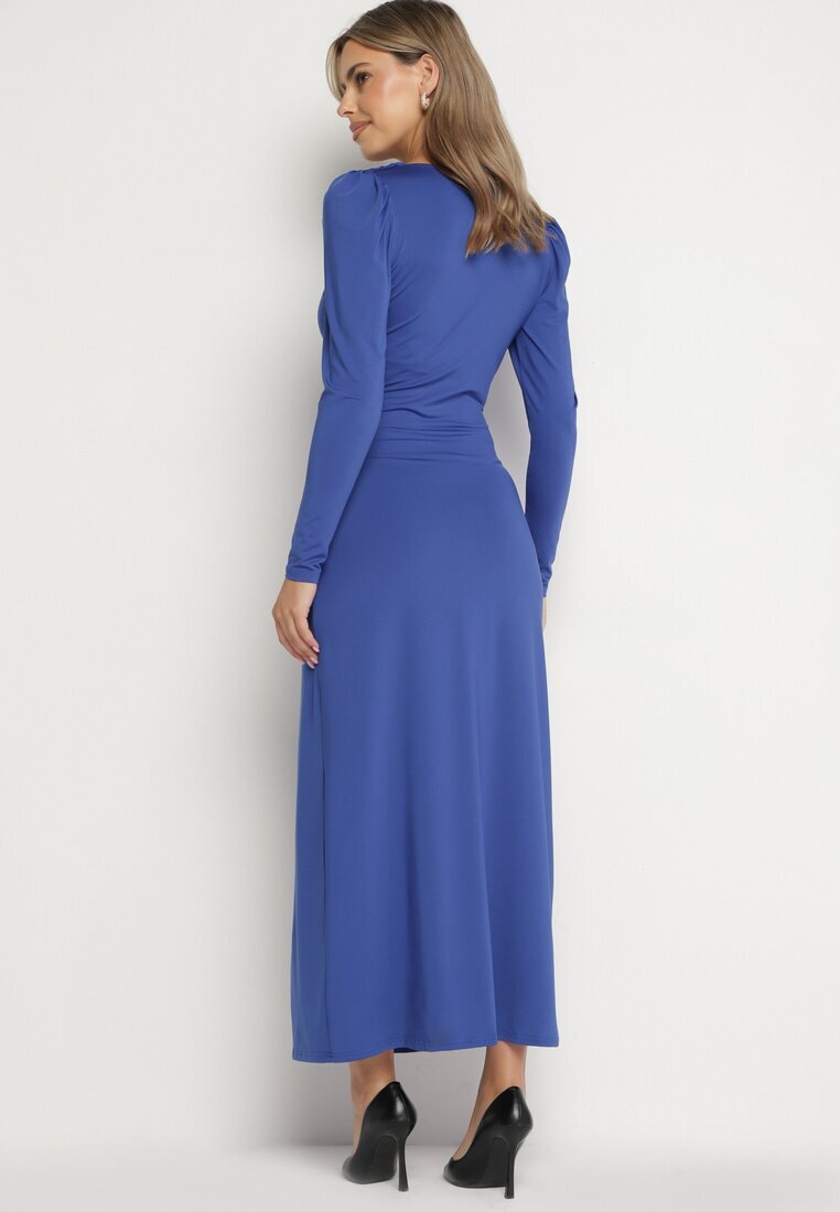 by swan Rochie Elegantă Albastră Petrecută Decorată cu Drapaje Zainara