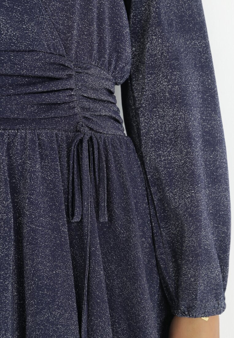 by swan Rochie Granat Evazată cu Fir Metalic Adine