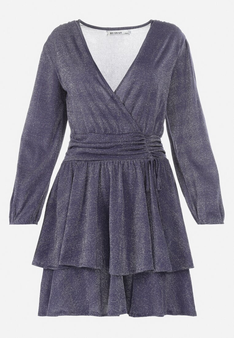 by swan Rochie Granat Evazată cu Fir Metalic Adine