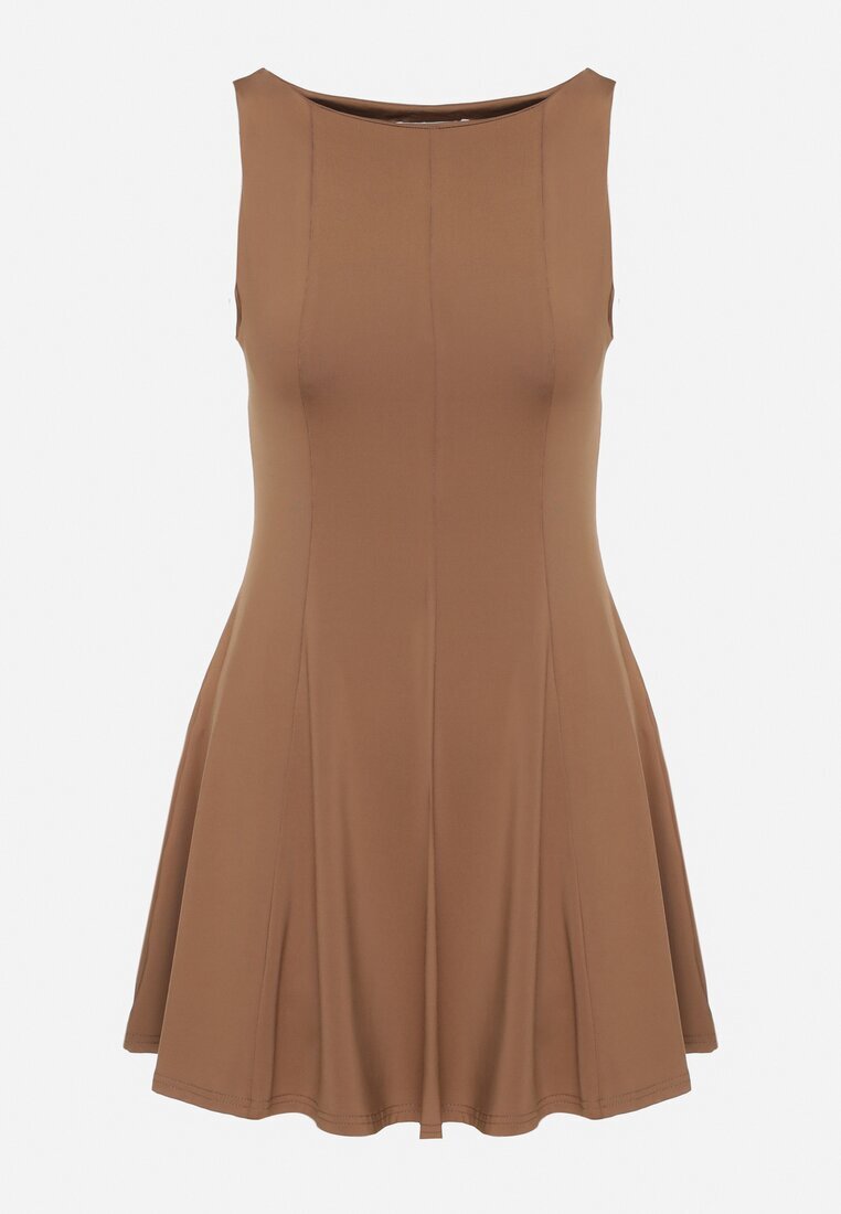 by swan Rochie Maro din viscoză cu croi evazat fără mâneci Nalomira