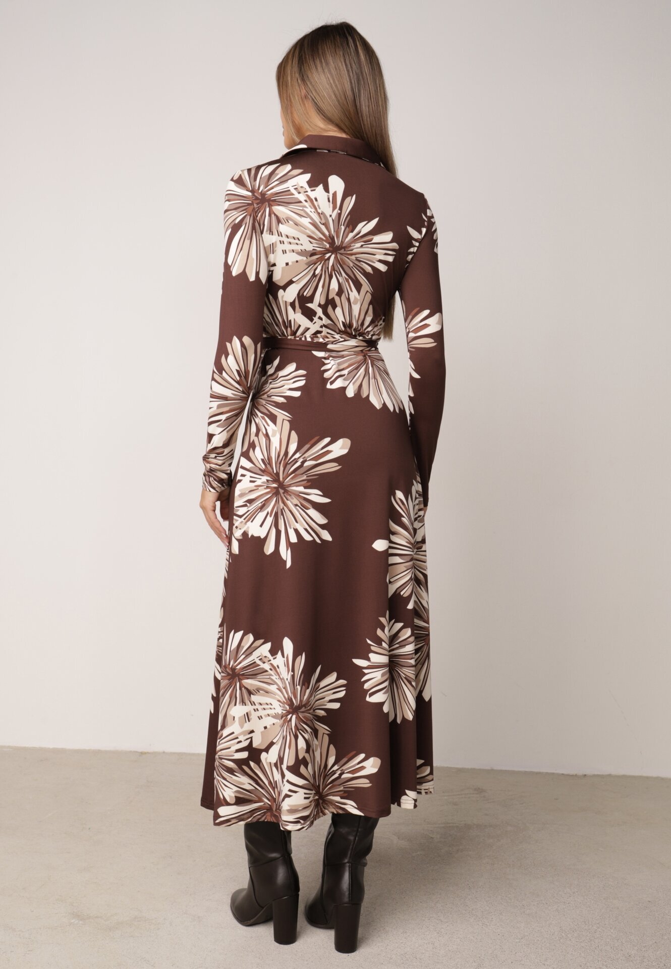by swan Rochie petrecută din vâscoză cu imprimeu floral Guinesa Maro