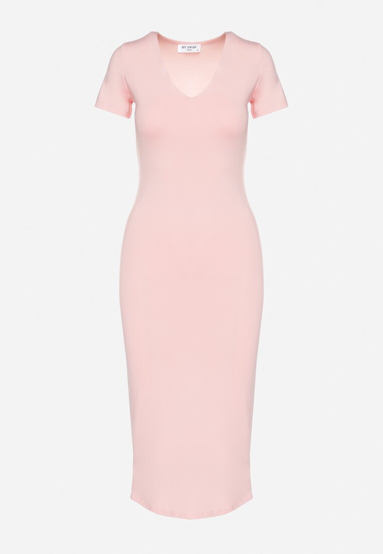 by swan Rochie Roz Mulată Bodycon cu Decolteu în V Efricene