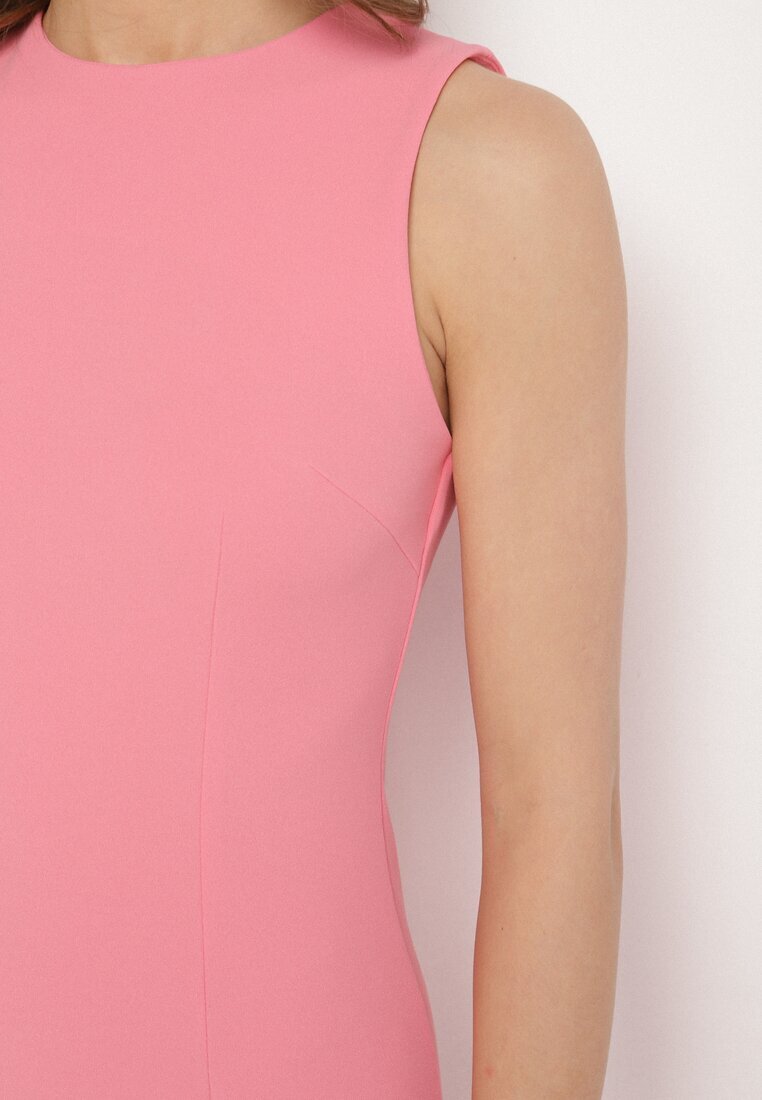 by swan Rochie Roz Tip Creion Fără Mâneci cu Vâscoză Nelazira