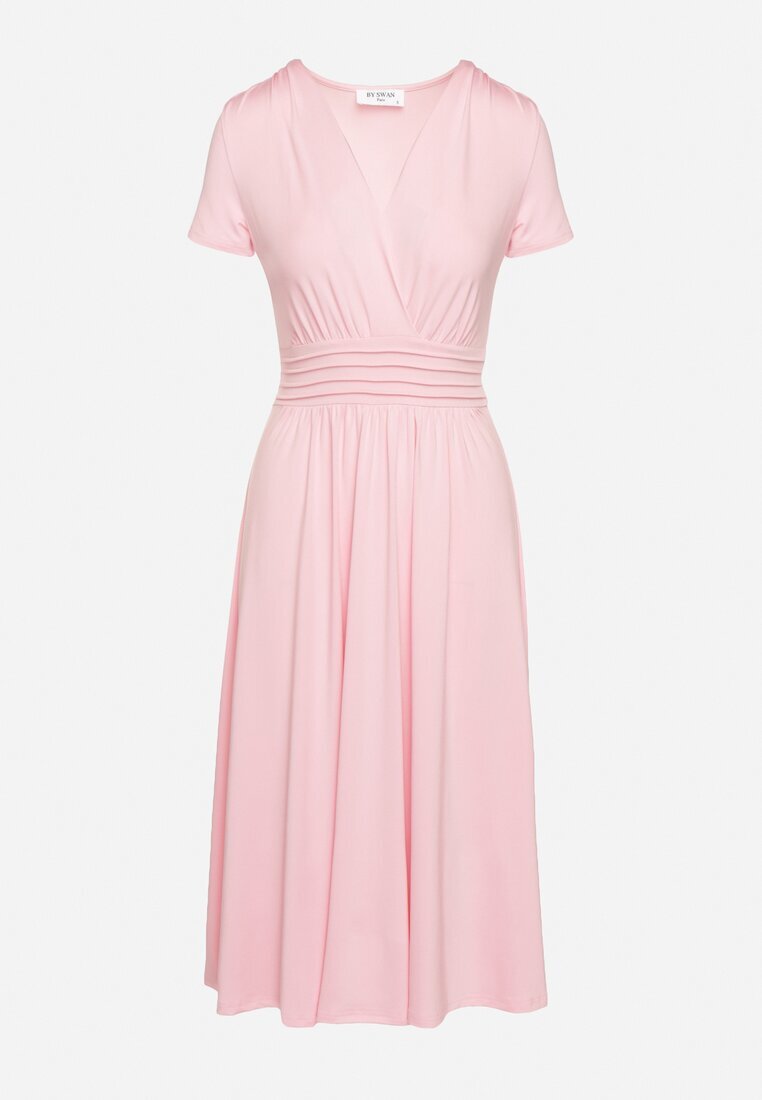 by swan Rochie Roză Cambrată cu Decolteu petrecut Quimadea