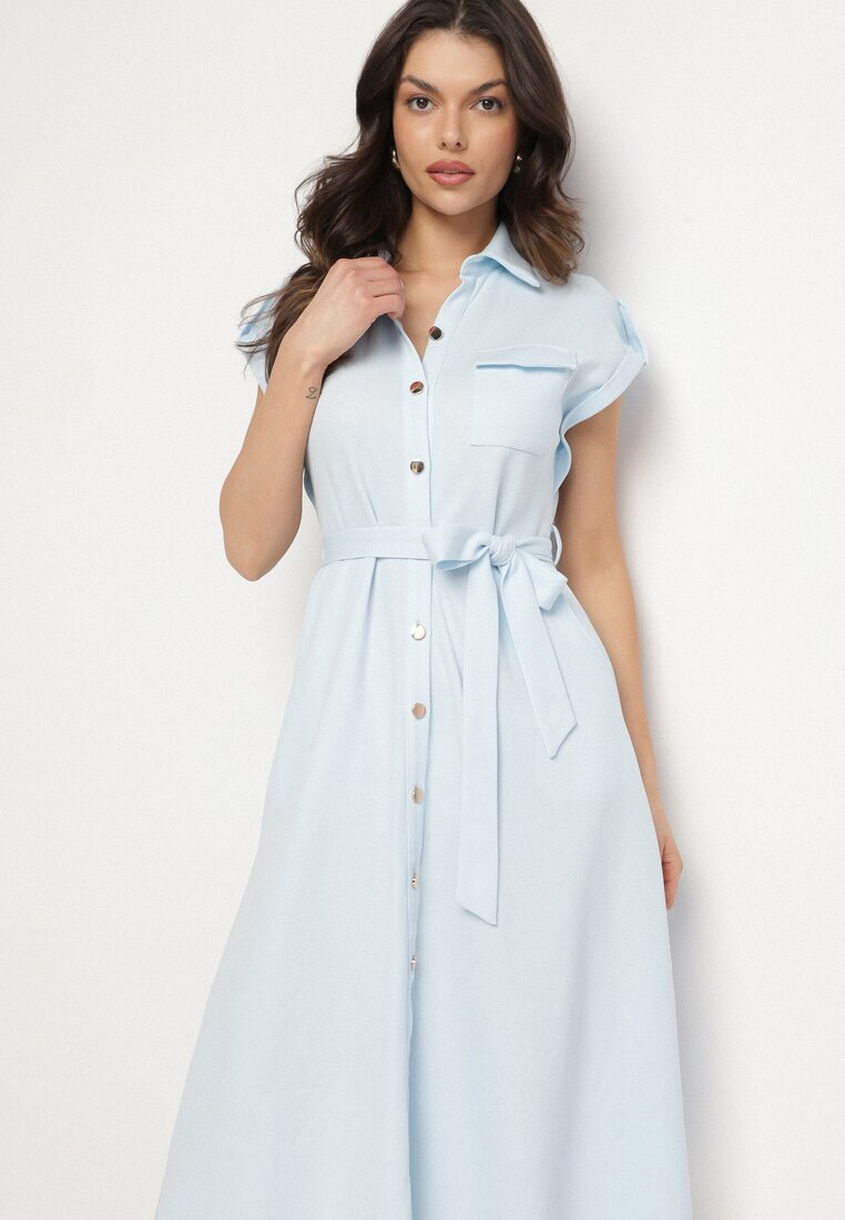 by swan Rochie tip cămașă Albastru deschis Phinitrite
