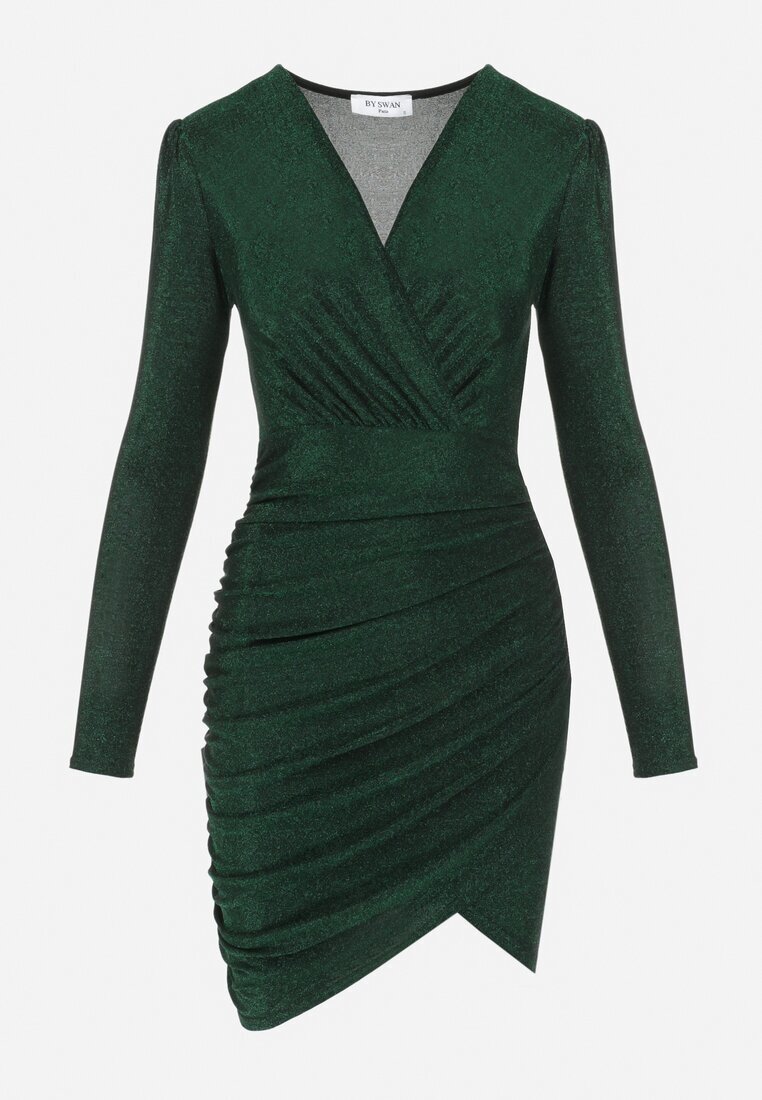 by swan Rochie Verde Plic cu Drapaj Gioma