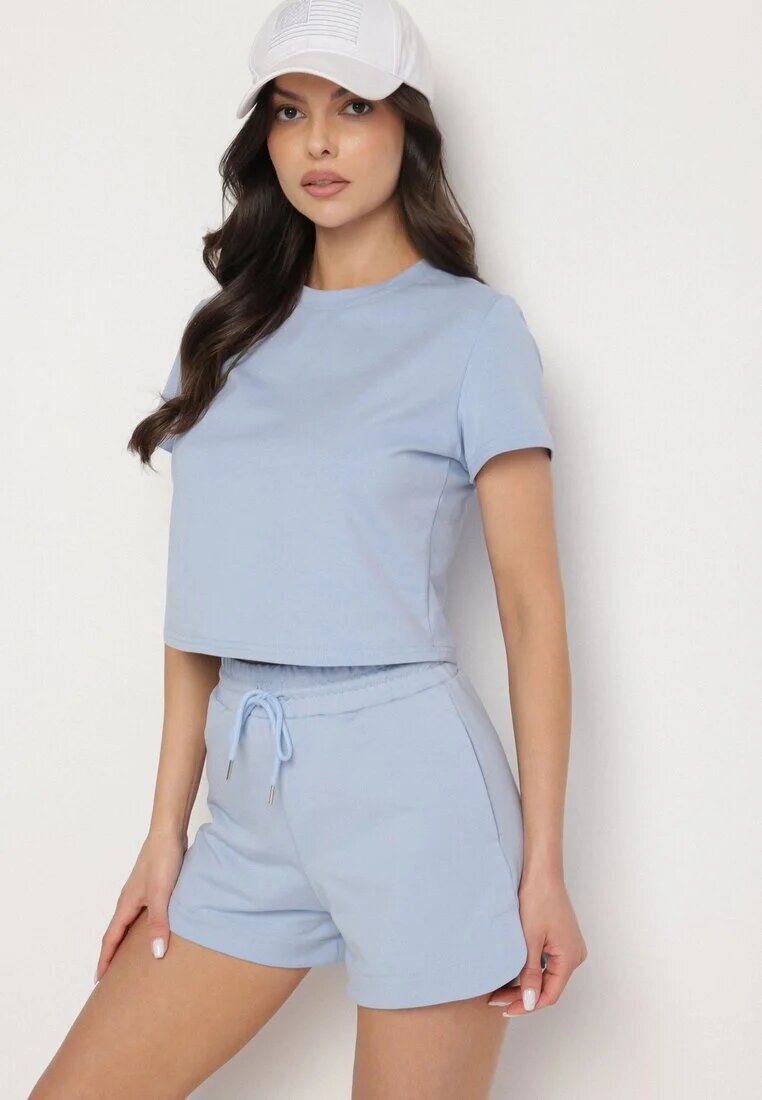 by swan T-shirt Albastru deschis din Bumbac cu croi scurt Galarina