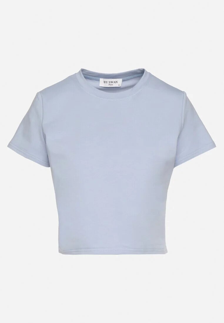 by swan T-shirt Albastru deschis din Bumbac cu croi scurt Galarina