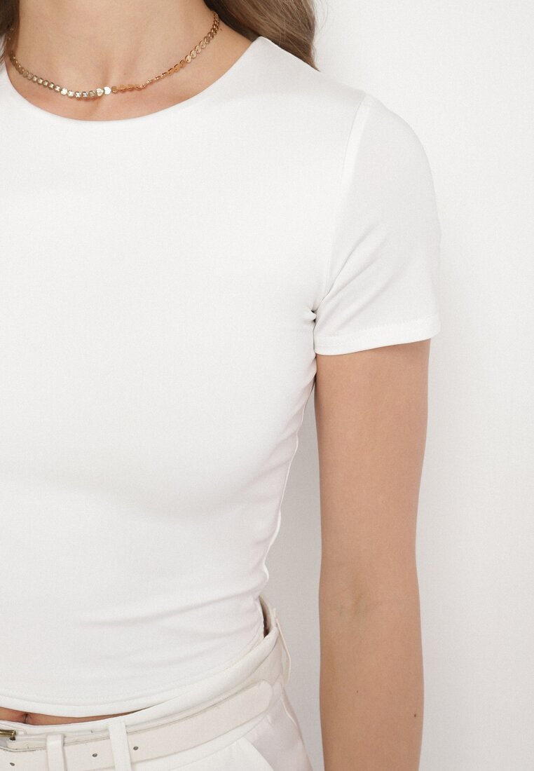 by swan Tricou Alb Scurt cu Viscoză Eframera