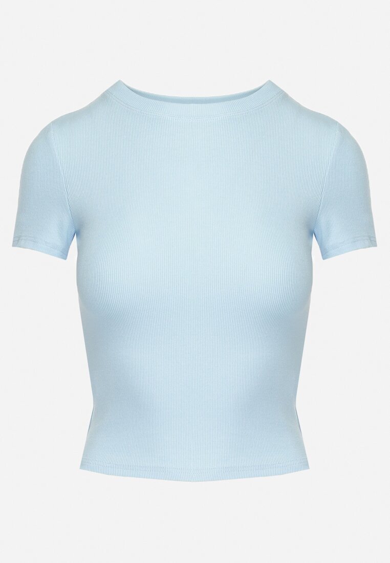 by swan Tricou din bumbac elastic Albastru deschis Lireanne