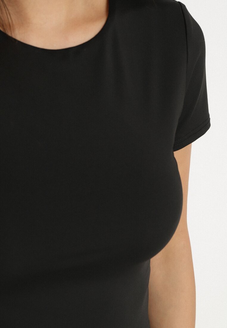 by swan Tricou Negru Scurt cu Vâscoză Eframera