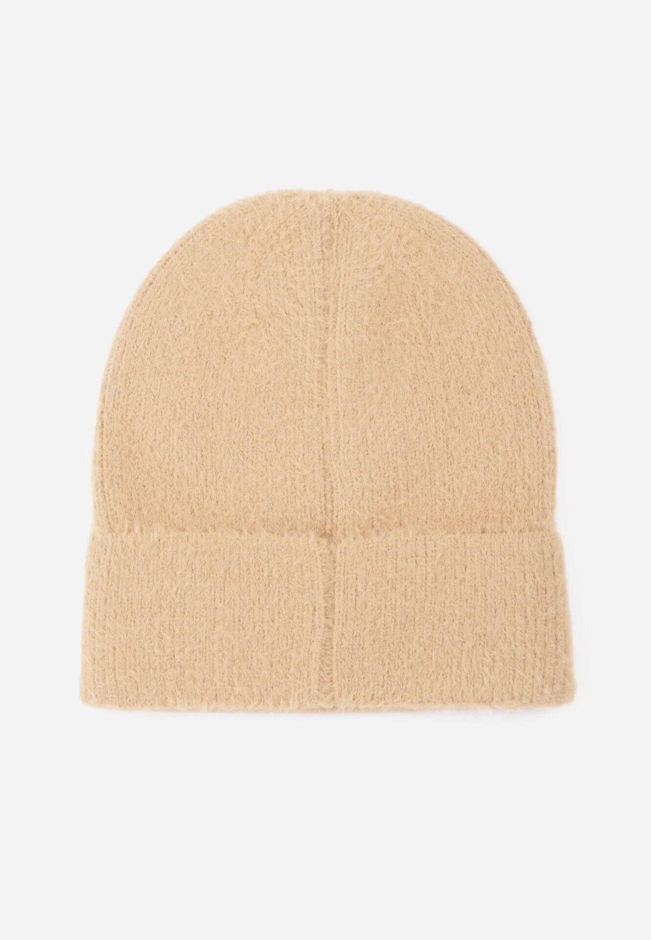 caely Beanie clasic cu margine răsucită Lindrina Maro cu galben