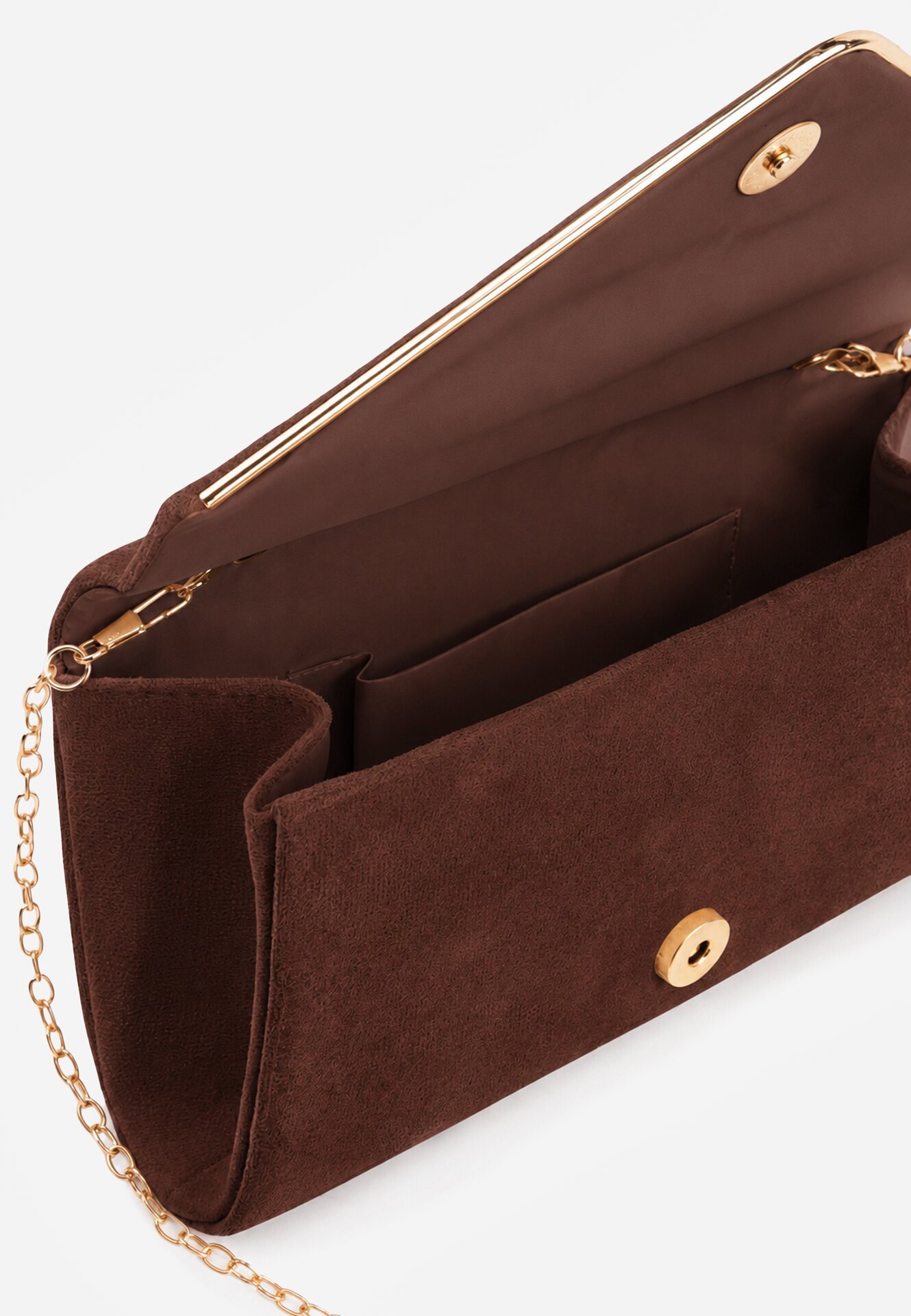 caely Clutch clasică din imitație de piele întoarsă cu lanț Tadareo Maro
