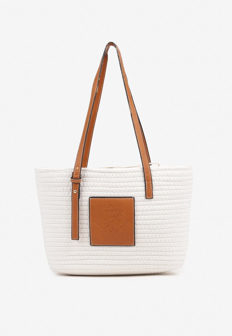 caely Geantă Shopper Bej Croșetată din Bumbac Savonique