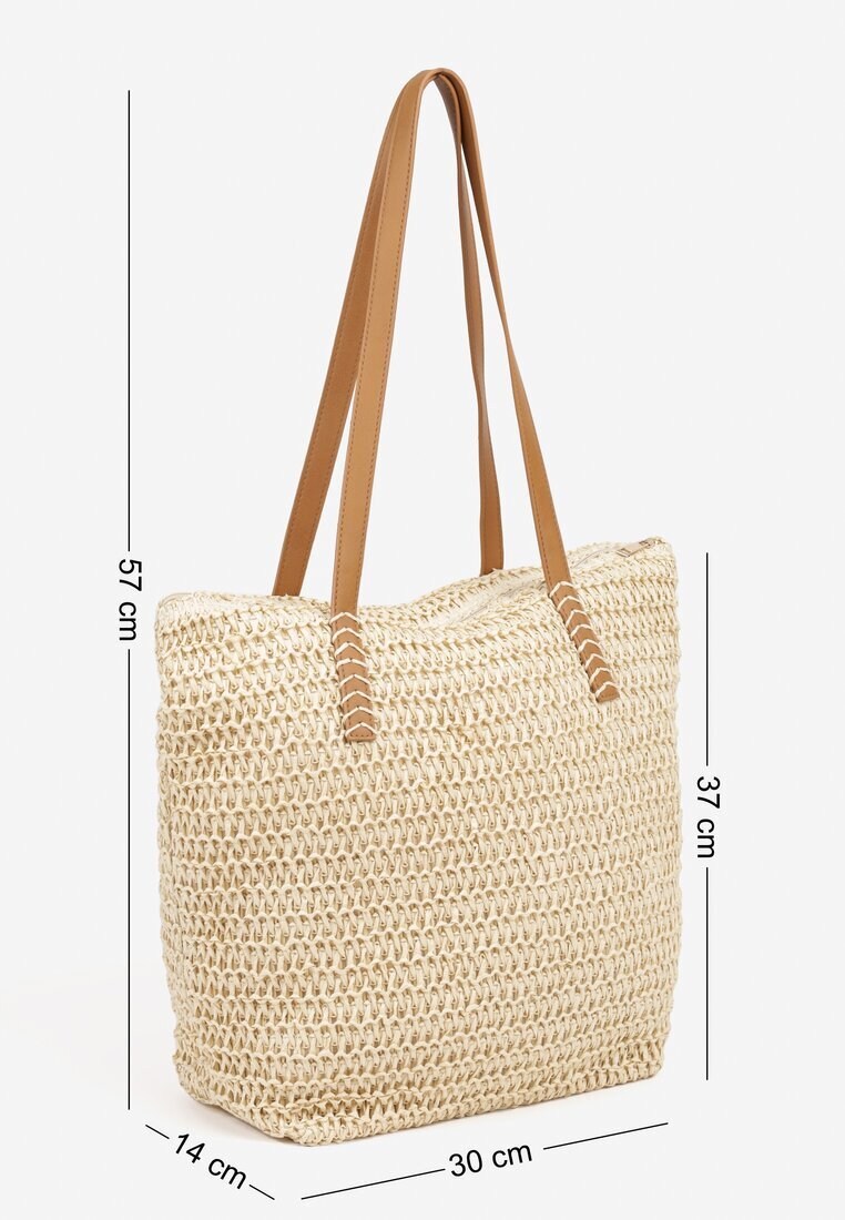 caely Geantă Shopper bej împletită Ulovera