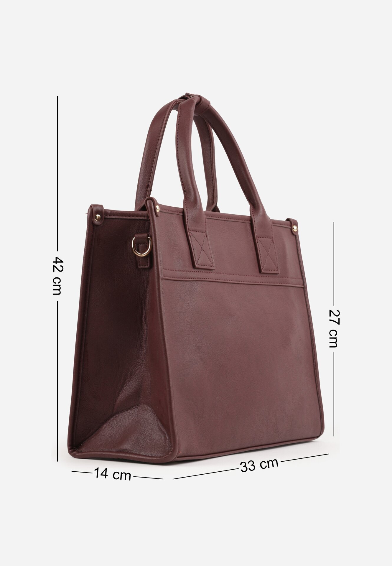 caely Geantă shopper cu mâner și curea Eloweni Roșie