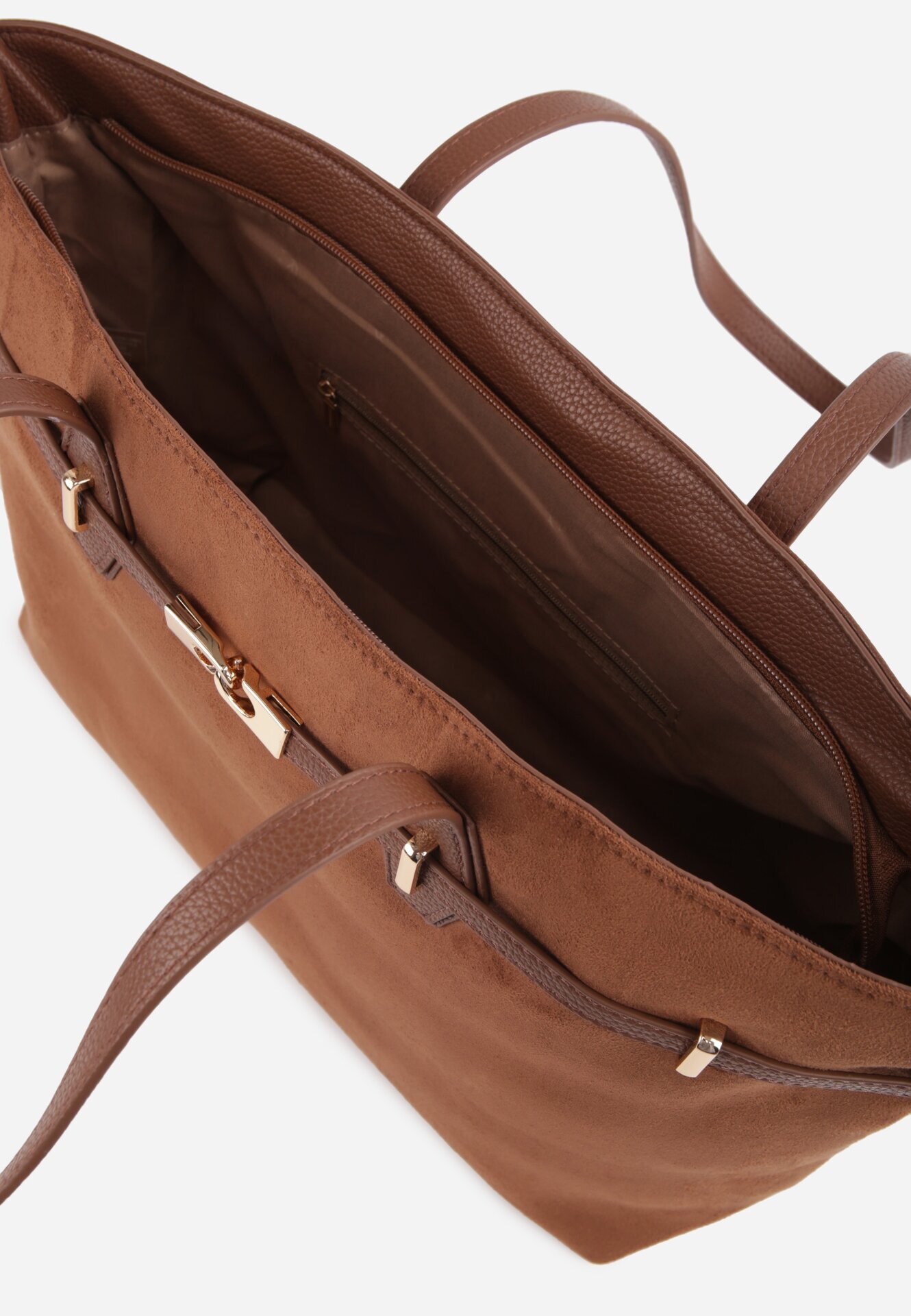 caely Geantă tip Shopper cu dungi decorative Eterno Maro