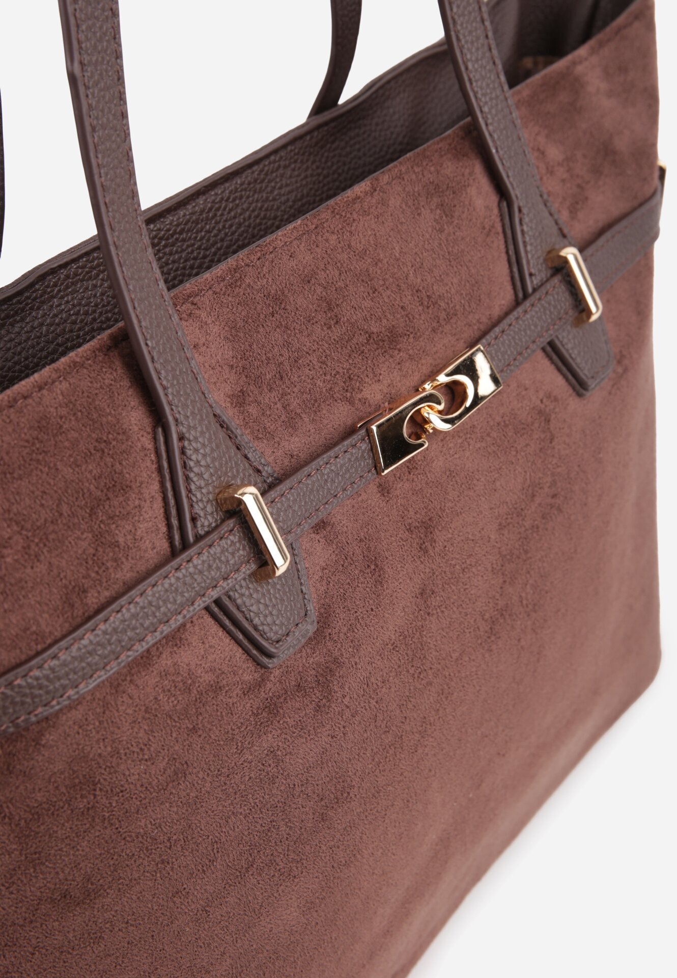 caely Geantă tip Shopper cu dungi decorative Eterno Maro