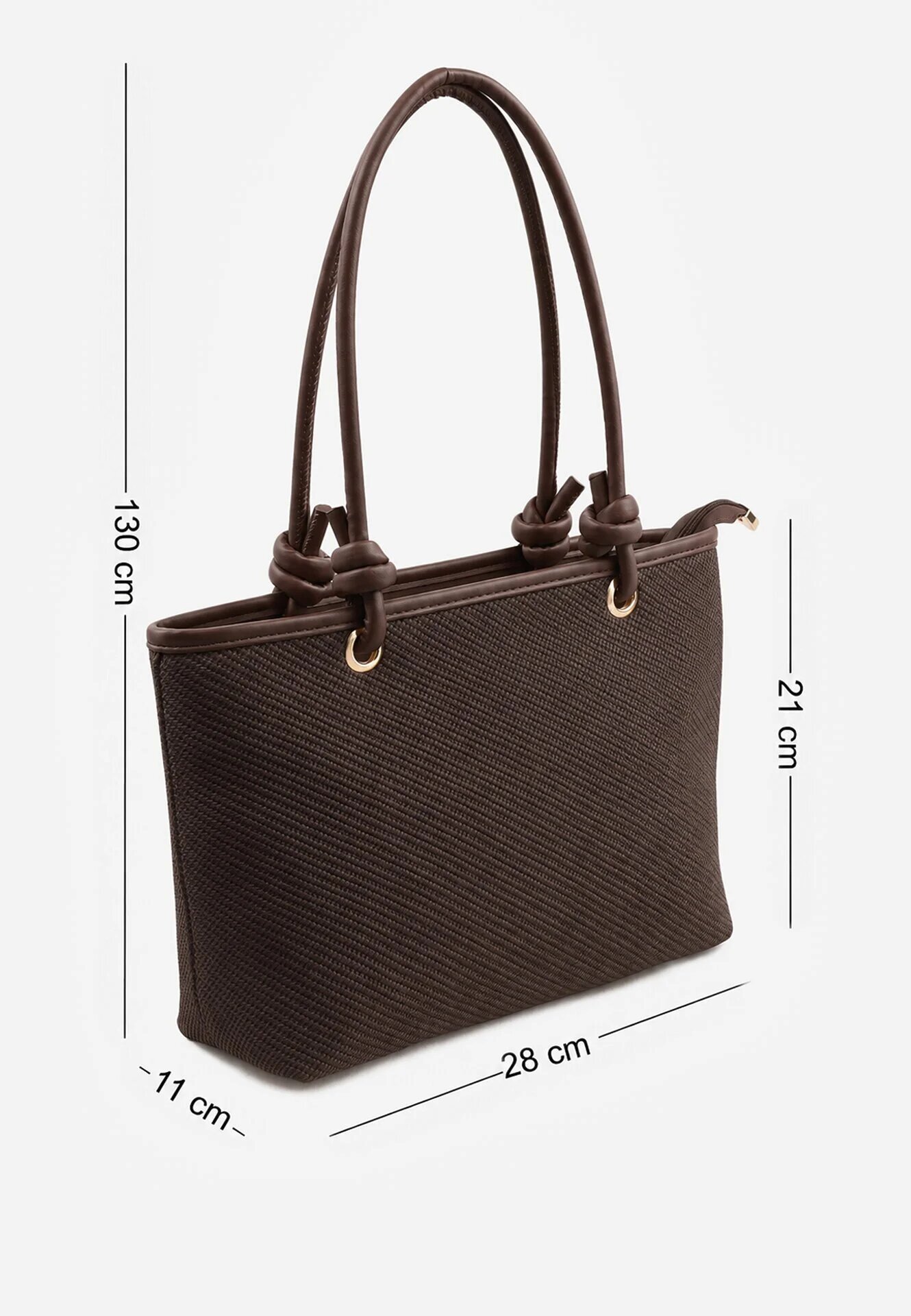 caely Shopper cu noduri decorative și împletitură Damomela Maro