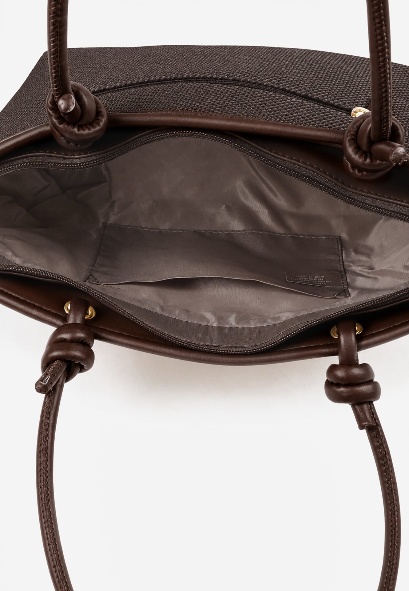 caely Shopper cu noduri decorative și împletitură Damomela Maro