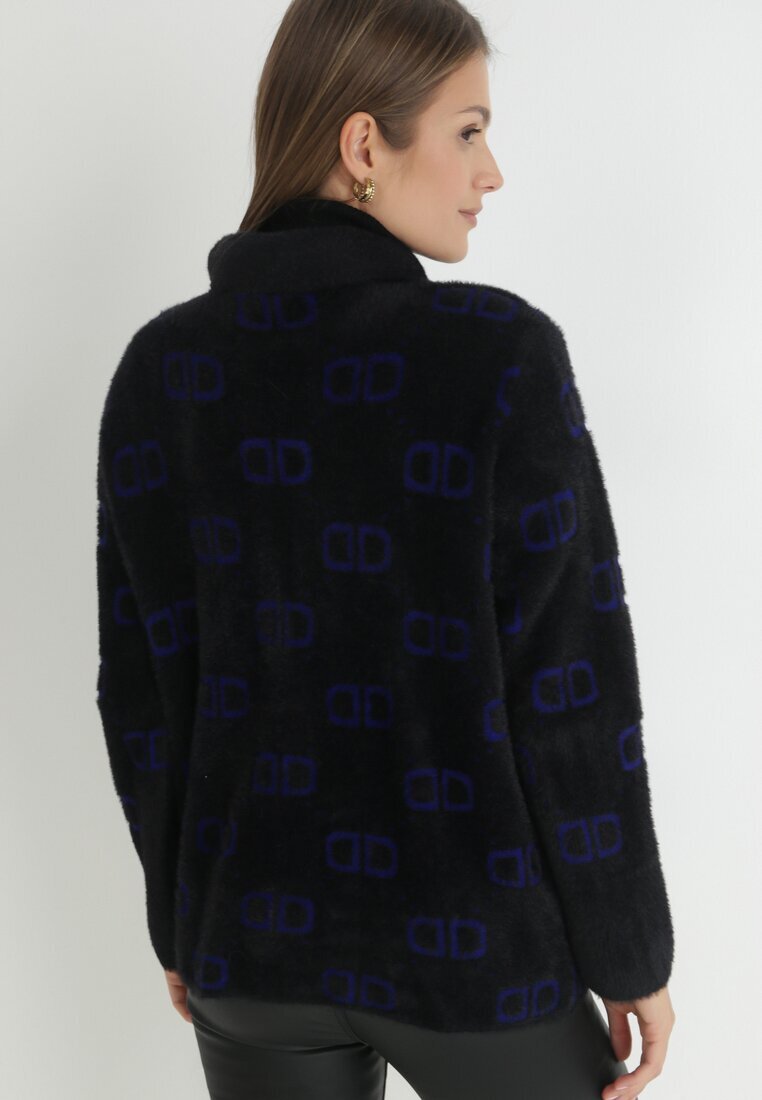  Cardigan Negru-Bleumarin Cu nasturi Arcite