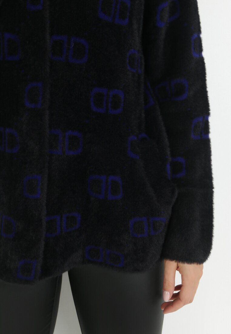  Cardigan Negru-Bleumarin Cu nasturi Arcite