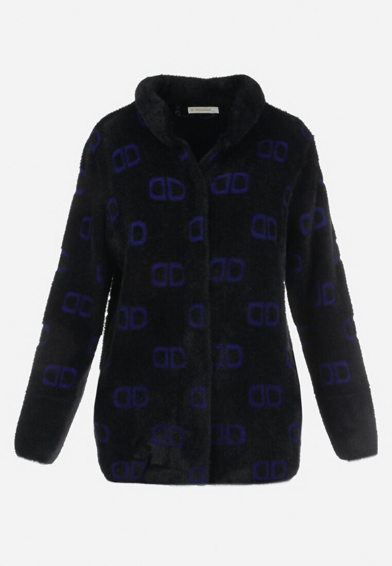  Cardigan Negru-Bleumarin Cu nasturi Arcite