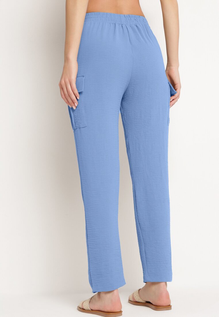 cflo Pantaloni Albaștri cu talie elastică decorați cu șnururi Efista
