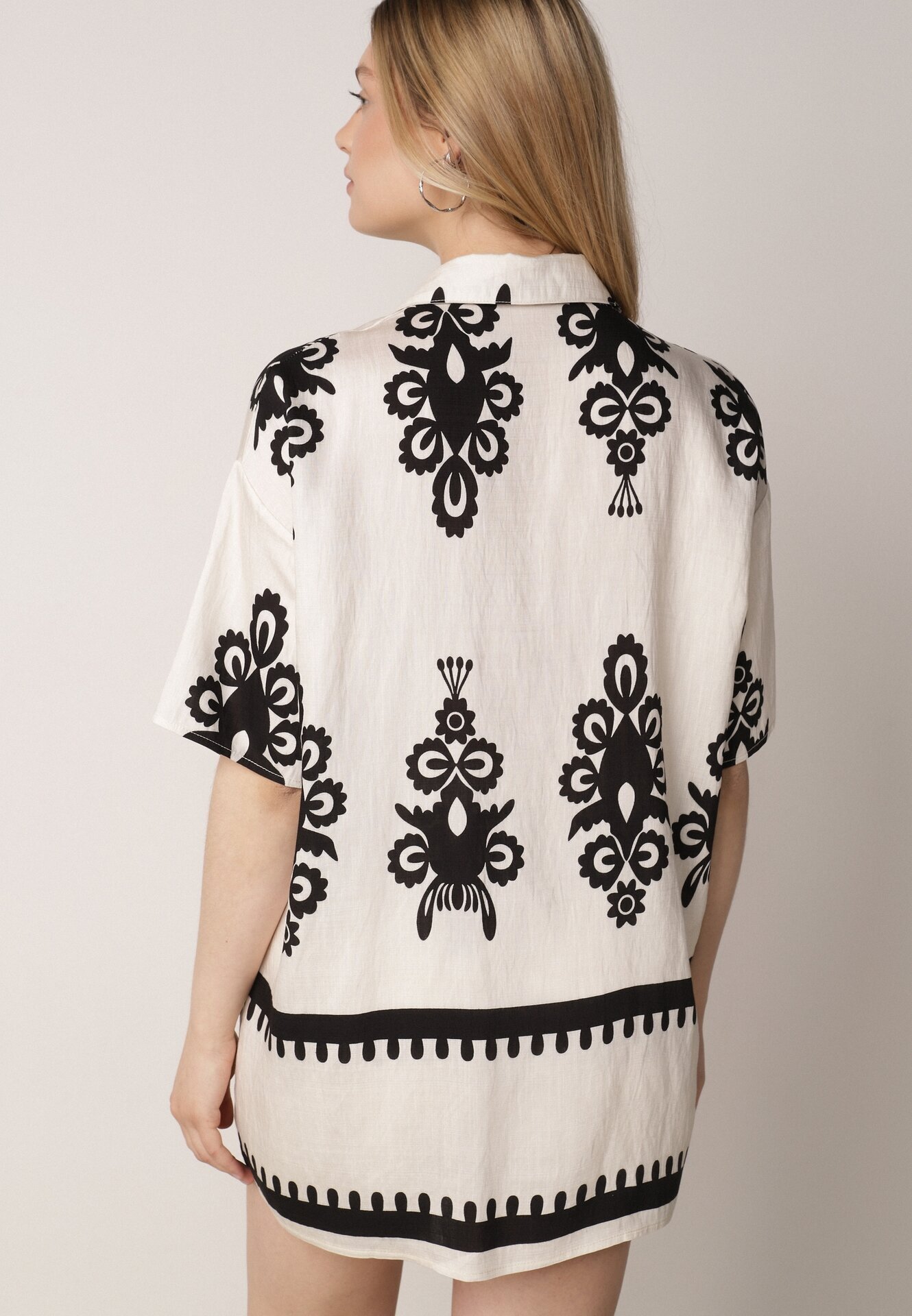 cflo Set Bej-Negru în Stil Rustic Cămașă și Pantaloni scurți Tosmire