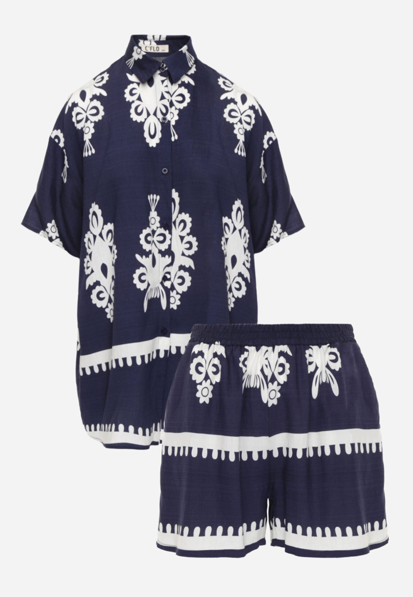 cflo Set Bleumarin în stil rustic Cămașă și Pantaloni scurți Tosmire