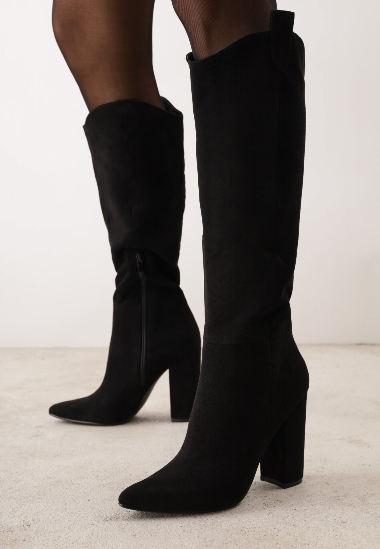 ciaodeo Cizme cu toc în stil cowboy Rilafea Negre